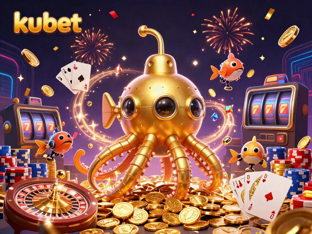 Experience thrilling gameplay at kubet with a vibrant underwater casino scene showcasing golden treasures and dynamic play elements.